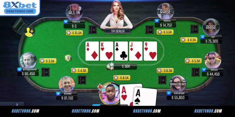 Cách tham gia Pocker tại 8XBET